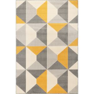 Koberec Novara 18241 272 šedá žltá, Rozmery 1.50 x 0.80