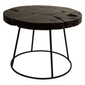 Odkladací stolík z teakového dreva Dutchbone, ⌀ 60 cm