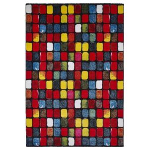Kockovaný koberec Think Rugs Sunrise Square, 120 × 170 cm
