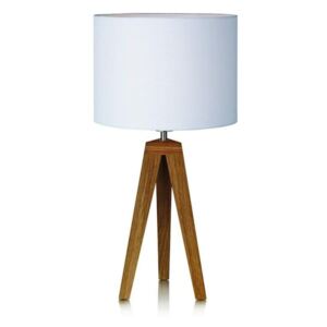 Biela stolová lampa Markslöjd Kullen, 28 cm