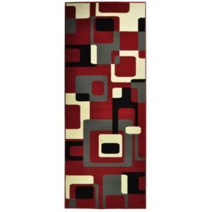 Červený koberec Hanse Home Hamla Retro, 80 × 150 cm