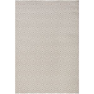 Sivý koberec vhodný aj do exteriéru Karo, 160 × 230 cm