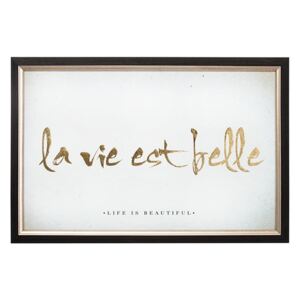 Obraz v ráme Graham & Brown La Vie Est Belle, 60 × 40 cm
