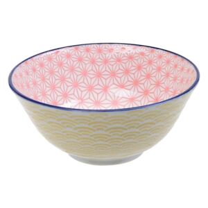 Žlto-ružová porcelánová miska Tokyo Design Studio Star, ⌀ 15,2 cm