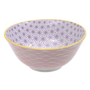 Ružovo-fialová porcelánová miska Tokyo Design Studio Star, ⌀ 15,2 cm