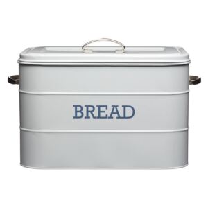 Sivá plechová dóza na chlieb Kitchen Craft Bread