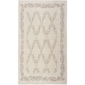 Krémový bavlnený koberec Floorist Gina, 80 x 300 cm
