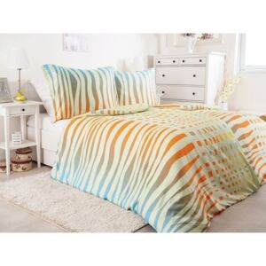 Luxusné posteľná mikrosaténové obliečky so zipsom Cebra 140x200