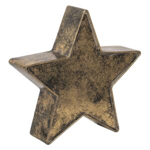 Dekoračné kovová zlato-čierna hviezda - 20 * 6 * 19 cm
