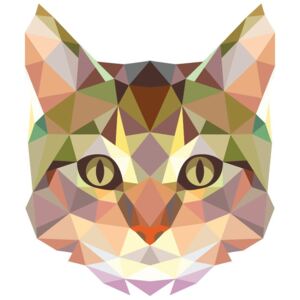 BonamiSamolepka Ambiance Origami Cat