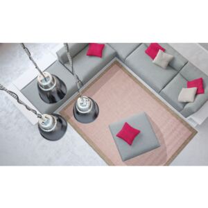 Ružový vysokoodolný koberec Floorita Chrome, 160 × 230 cm