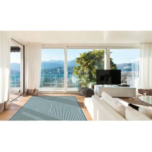 Svetlomodrý vysokoodolný koberec vhodný do exteriéru Floorita Braid, 160 × 230 cm