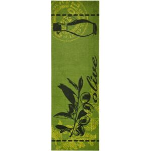 Zelený kuchynský behúň Zala Living Olive, 50 × 150 cm