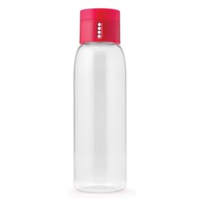 Ružová fľaša s počítadlom Joseph Joseph Dot, 600 ml