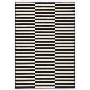 Čierno-biely koberec Hanse Home Gloria Panel, 80 x 200 cm