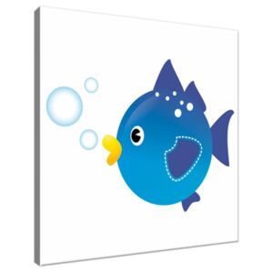 Obraz na plátne Modrá rybka 30x30cm 3097A_1AI