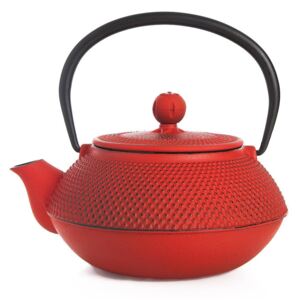 Červená liatinová čajová kanvica Bambum Taşev Linden, 800 ml