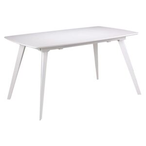 Biely rozkladací jedálenský stôl sømcasa Tessa, 140 × 90 cm