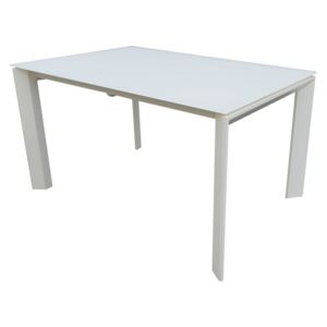 Biely rozkladací jedálenský stôl sømcasa Nicola, 140 × 90 cm