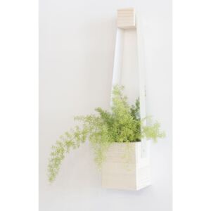 Biely kvetináč Really Nice Things Colgante, ⌀ 17 × 62 cm