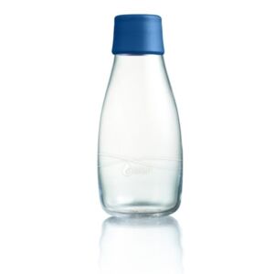 Tmavomodrá sklenená fľaša ReTap s doživotnou zárukou, 300 ml