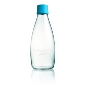 Svetlomodrá sklenená fľaša ReTap s doživotnou zárukou, 500 ml