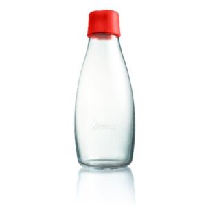 Červená sklenená fľaša ReTap s doživotnou zárukou, 500 ml