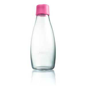 Svetloružová sklenená fľaša ReTap s doživotnou zárukou, 500 ml