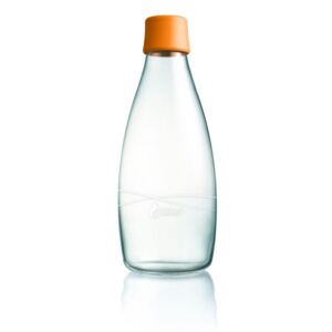 Oranžová sklenená fľaša ReTap s doživotnou zárukou, 800 ml
