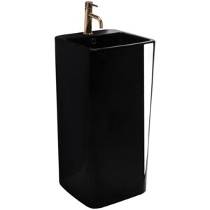 MIA Black keramické voľne stojace umývadlo 84 cm x 40,5 cm x 40,5 cm