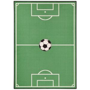 Detský zelený koberec Zala Living Football, 100 × 140 cm
