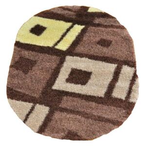 Kusový koberec Shaggy Loca Biagio hnedý ovál, Velikosti 160x220cm