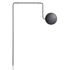 Nástenná lampa "Mercury", 2 varianty - Woud Varianta: černý kov, opálové sklo