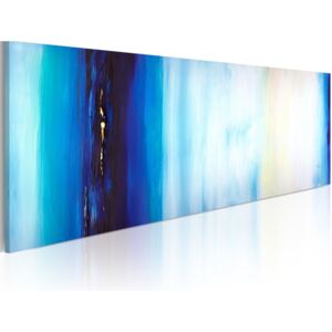 Bimago Ručne maľovaný obraz - Blue liquid 100x40 cm