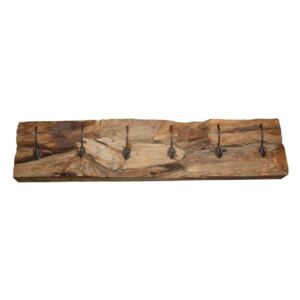 Nástenný vešiak z teakového dreva HSM collection Roeb