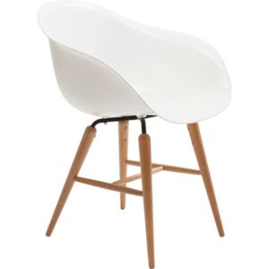 Biela jedálenská stolička Kare Design Armlehe Forum
