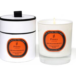 Sviečka s vôňou cédrového dreva, klinčekov a pomaranča Parks Candles London Aromatherapy, 45 hodín horenia