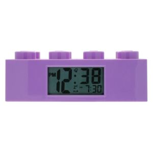 Fialové hodiny s budíkom LEGO® Brick