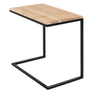 Stôl s čiernou podnožou a doskou z masívneho dubu Custom Form Lupe