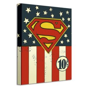 Obraz na plátne DC Comics (Superman Flag 10c) 30x40 WDC92609