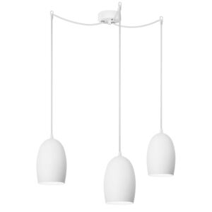 Trojité biele stropné svietidlo Sotto Luce UME Elementary 3S Matte