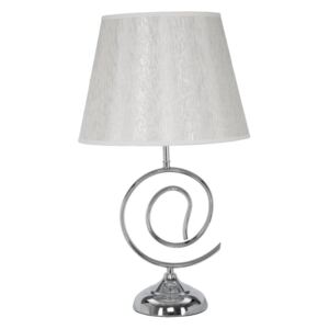 Bielo-strieborná stolová lampa Mauro Ferretti Lampada Da Tavolo, 30 × 51,5 cm