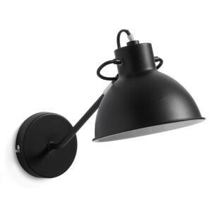 Čierna nástenná lampa La Forma Odalis