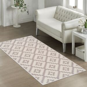 Odolný bavlnený koberec Vitaus Art Bej, 120 x 180 cm