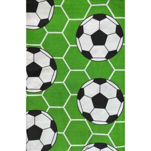 Obliečky bavlnené detské Futbalové lopty TiaHome 1x Vankúš 90x70cm, 1x Paplón 140x200cm