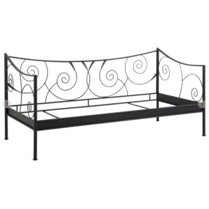 Čierna kovová posteľ Støraa Isabelle, 90 × 200 cm