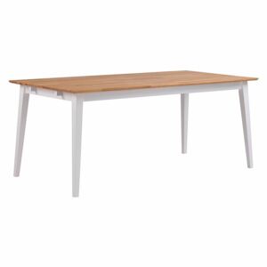 Prírodný dubový jedálenský stôl s bielymi nohami Rowico Mimi, dĺžka 180 cm