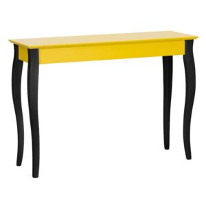 Žltý konzolový stolík s čiernymi nohami Ragaba Lilo, šírka 105 cm