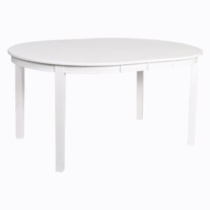 Biely jedálenský stôl z dubového dreva Folke Wittskar, 150 × 107 cm
