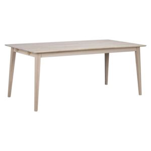 Matne lakovaný rozkladací dubový jedálenský stôl s bielymi nohami Folke Mimi, dĺžka 180 cm